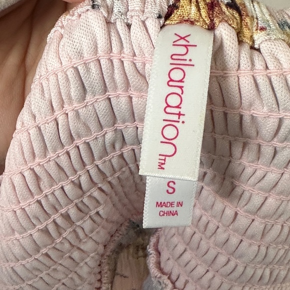 Light Pink Xhilaration Floral Mini Dress Size Small Spaghetti Strap - Picture 3 of 3